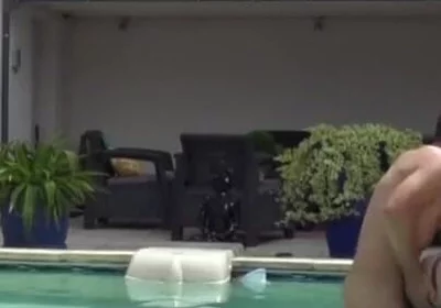 Twink fucked raw by his friend in the swimming pool