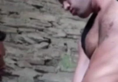 Straight fucked by Latino in exhib