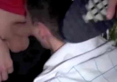 Sex tape with 2 sneakers boy at home