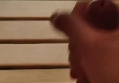 Young Skinny White Boy Jerking in the Sauna