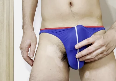 Masturbation with Blue Panties