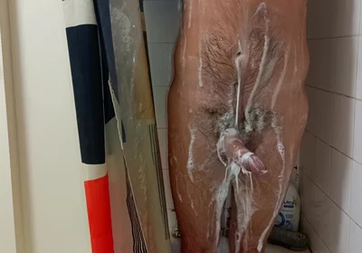 Hot Dilf Shower Big Uncut Cock Wanking and Cumming - Rockard Daddy