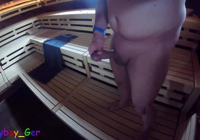 I Was Sweating in a Hot Outdoor Sauna, Masturbating My Wet Cock. I Was Cum There When Someone Came in. a Very Botched Orgasm.