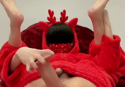 Merry Christmas! Big Dick Toy, Fuck Asshole, Squirt Water.