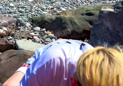 Persuaded a Straight Guy to Give a on the Beach