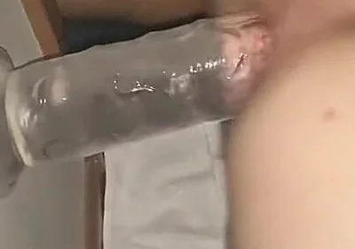 Big Ass Boy Rides a Dildo