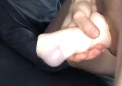 Jerking off with a Flashlight and Big Cumshot