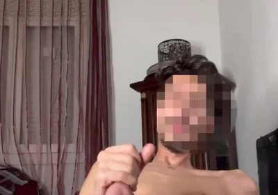 Skinny Twink Strokes His Hung Cock