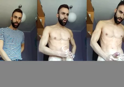 Hot Guy with a Big Cock of 23 Cm Jerking off in His Room