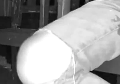 Amateur Boy Caught on Night Vision Cam Peeing Himself Sitting at the Garden Table (he Totally Wets His Pants) )