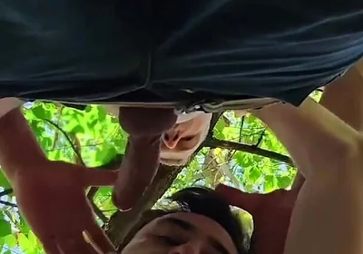 Gay Cruising in the Woods: Sucked and Kicked a Man in the Ass