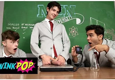 Jake Preston, Joey Mills And Damian Night In College Class Turns Into A Dick-measuring Contest And Then A Hot Group Sex