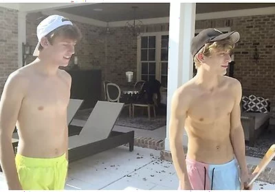 Bored Stepbrothers Jesse Bolton & Jack Bailey Get Wild While Cleaning The Pool