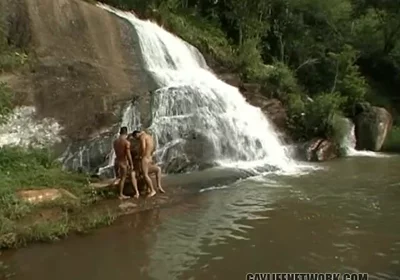 Three Nude in the River