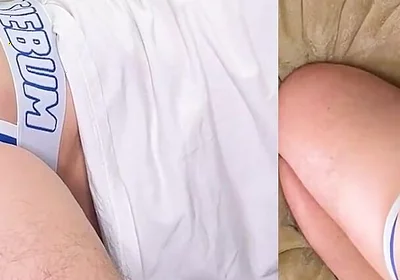 Massive Double Hands Free Cumshot From Wild Out of Control Clanker!