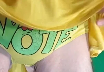 My Panties for Contests Under My Yellow Miniskirt