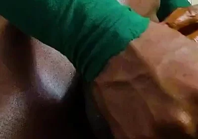 Horny Muscular Dude Splashed Out Cum in His Room