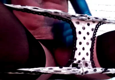 Masked Sissy Fingers Ass with Blue Latex Gloves