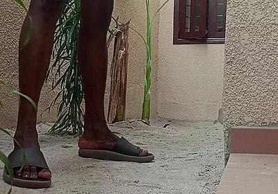 Wanking Myself up in the Back Yard