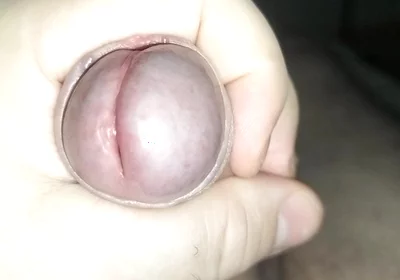 Close up Masturbation Uncut Cock and Cumshot