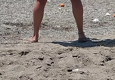 Naked on the Beach Enjoying