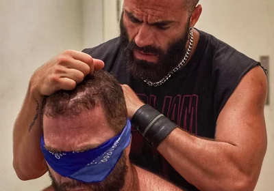 Bearded Master Uses Muscle Sub