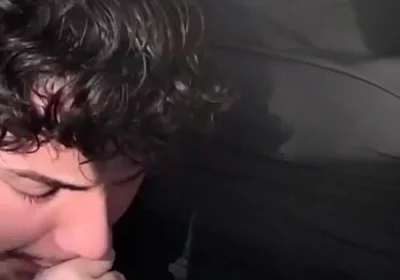 Sucking Big Uncut Cock Blowjob Big Load!