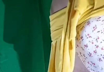 Flowery Seamless Thong with Yellow Skirt