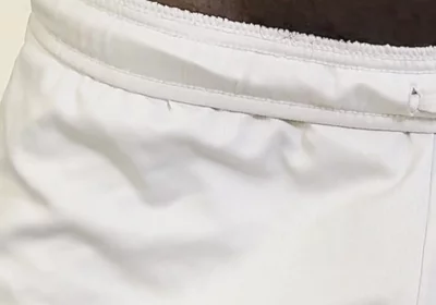 I Am Just Exercising Home in My White Box Shorts Commando of Course