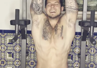 My Big Cock Cums in Workout!