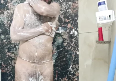 Indian Police Officer in Shower