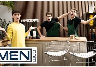 Men - Sam Ledger Asks Barista Joey Mills For Something Hot & Creamy So He Gets Cum All Over His Body