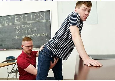 Brody Kayman And Damian Rose In While In Detention, Professor Kayman Has A Very Serious Talk With His Naughty Student 18