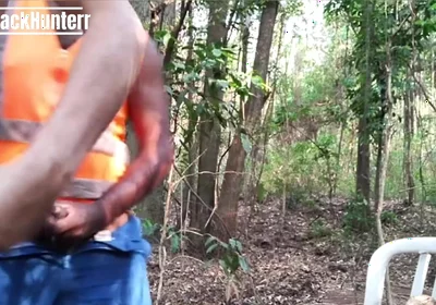 Worker Sucking in the Bush and Fucking His Coworker