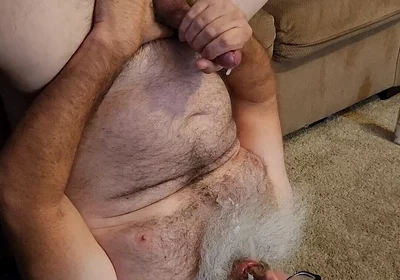 Jerk off and Cum on My Face and Beard