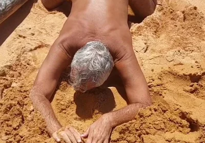 Ladysilva Doing Stritease on the Beach Showing off Her Hot Tanned Ass