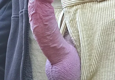 Big Uncut Cock Creamy Cum Outdoor Edging Wearing Cords