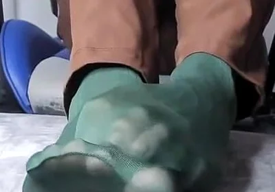 I Give My Co-worker Some Green Nylon Stockings