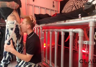 Skinhead boys boots and cock sucking face cum