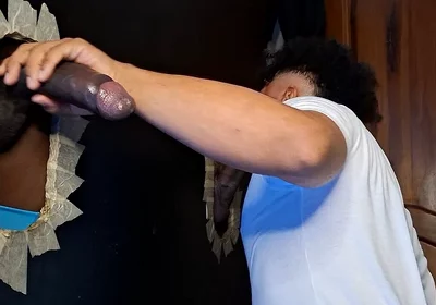 Sucking Several Brunette Cocks