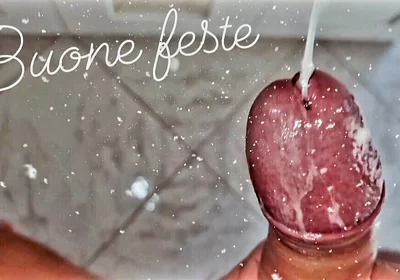 At Home Alone Home Alone - Christmas Cumshot with a Huge Cock