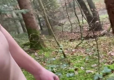 Running in the Forest and Stripping Completely Naked