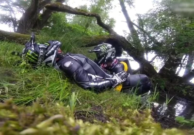 Mud hole dainese biker blowjob cum