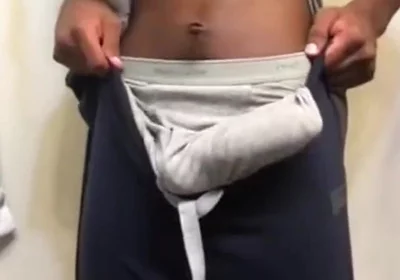 Striptease swinging my big dick
