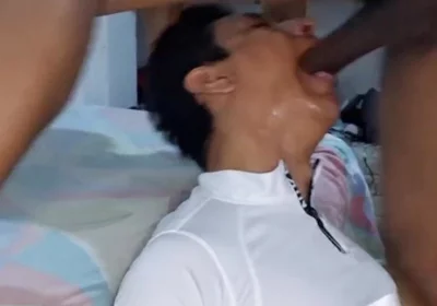 Intense Oral Sex with a Big Black Cock