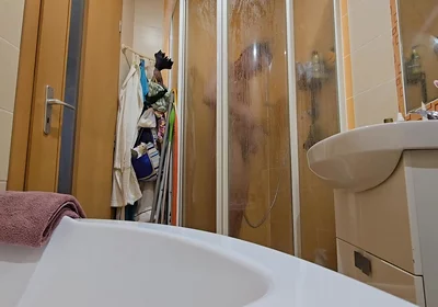 My Friend Let Me Take a Shower at Her Bathroom. She Has No Idea That I'm Filming Myself Doing It.