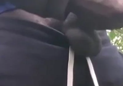 Jerking off Until Shot Thick Loads in the Forest