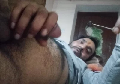 Indian man enjoys