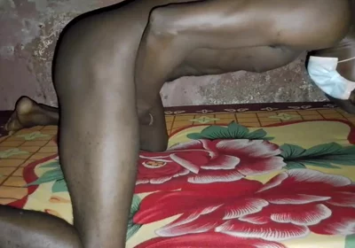African Black Guy Showing His Masturbation Might