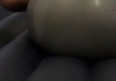 Fuck gimnastic ball on air matress